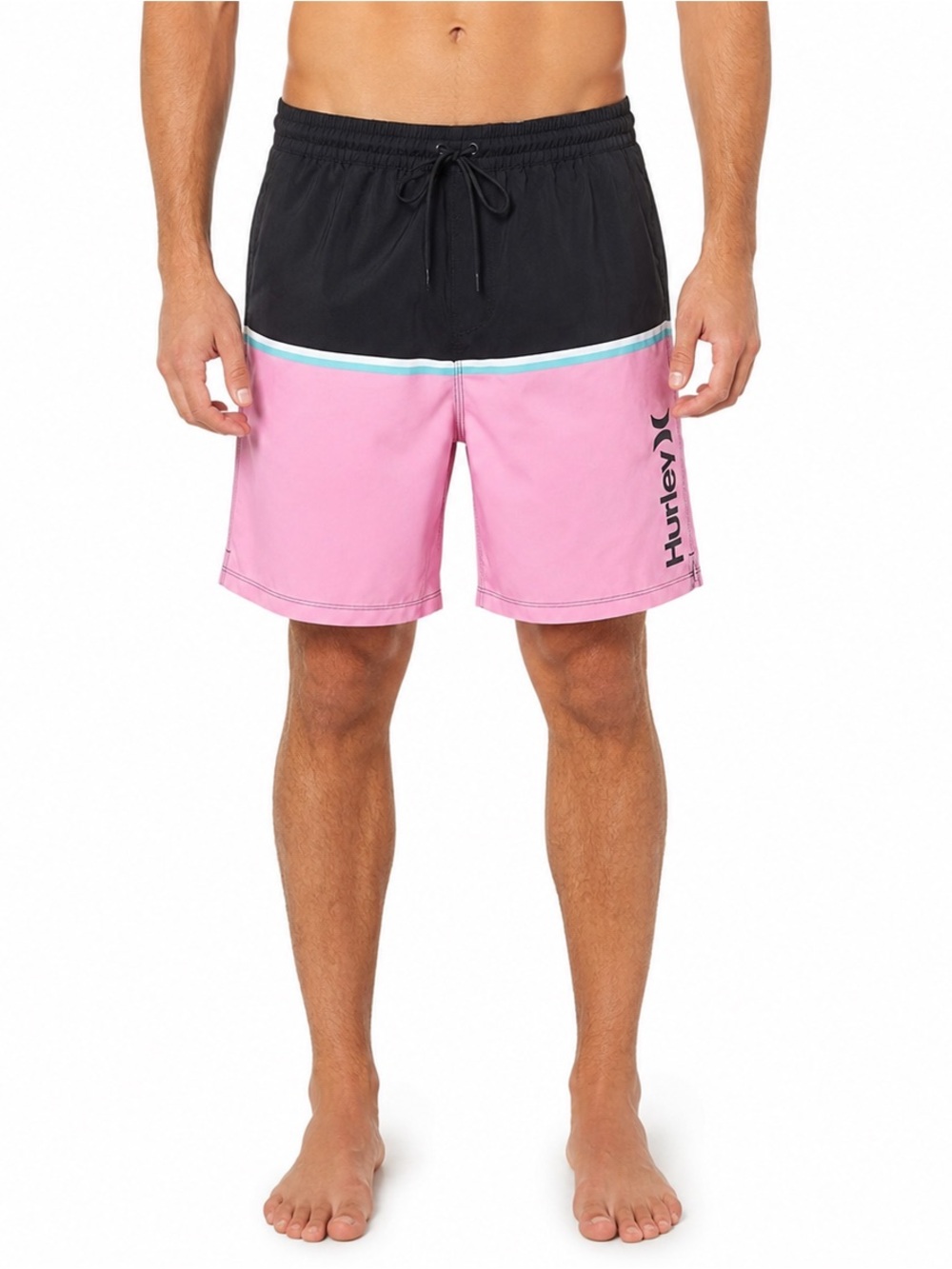 Hurley Men's Large Swim Trunks
Black Pink Teal Board Shorts